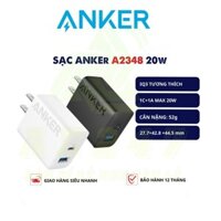 Củ Sạc Anker 20w 2 Cổng C+A IQ3 - A2348 - Anker A2347 1 cổng 20W (Bảo Hành 12 Tháng)
