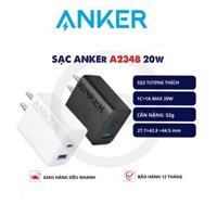 Củ Sạc Anker 20w 2 Cổng C+A IQ3 - A2348 - Anker A2347 1 cổng 20W (Bảo Hành 12 Tháng)