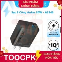 Củ Sạc Anker 20w 2 Cổng C+A IQ3 - A2348 dùng cho điện thoại di động (Bảo Hành 12 Tháng) ACSTORE247- HSHOP365 HSHOP365HN