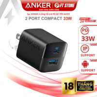 Củ Sạc Anker 323 2 Cổng 1 USB C, 1 USB A 33w PD3.0/PPS/QC3.0 - A2331 BH18TH CHÍNH HÃNG
