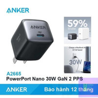 Củ sạc ANKER A2665 PowerPort Nano II 30W GaN Thế hệ 2 PPS - Siêu nhanh Samsung PPS PD 30W