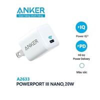 Củ sạc Anker PowerPort III Nano 20W A2633 - 1 cổng C