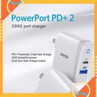 Củ sạc Anker PowerPort PD+ 2 – 33W – Chính hãng – Mã: A2626 - Thương hiệu Baseus Chính Hãng
