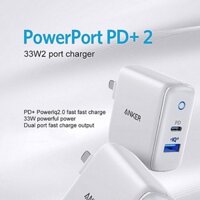 Củ sạc Anker PowerPort PD+2-33w - chính hãng Mã :A 2626