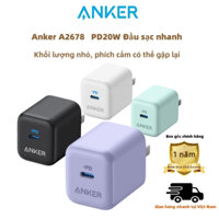 củ sạc anker type c anker 20W bộ sạc nhanh Đầu sạc Kích thước nhỏ bộ sạc anker 312 anker A2678