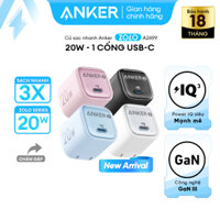 Củ sạc Anker Zolo A2699 1 cổng Type-C 20W PIQ 3.0 ( new fullbox ) màu ngẫu nhiên