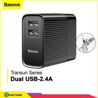 Củ sạc Baseus Transun Series Dual USB Hỗ trợ sạc nhanh 2.4 A cho iPhone , Samsung , Xiaomi