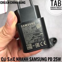 Củ sạc cốc sạc Củ Sạc Nhanh Samsung 25w PD đạt tiêu chuẩn chất lượng châu Âu thương hiệu Samsung -Bóc Máy S10 5G