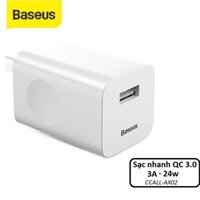 Củ Sạc - Cốc Sạc Nhanh Baseus  CCALL-AX02 3A / 24w  3.0 Quick Charger Chống Cháy Nổ