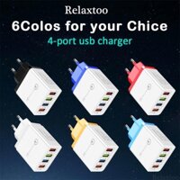 ♘Củ Sạc Đa Năng 4 Cổng USB cục sạc iphon samsun opp sạc nhanh 2A cốc sạc đầu sạc xiaom sạc điện thoại máy tính bảng C