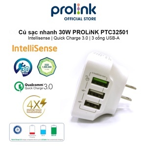 Củ sạc di động 3 cổng Prolink PTC32501