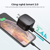 Củ Sạc Điện Thoại 17W 2 Cổng USB iSmart 2.0 RAVPower RP-PC121 (Đen) Hàng chính hãng