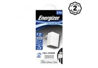 Củ Sạc Energizer UL 3.4A 2USB + Cáp Lightning – ACA2CUSULI3, ACA2CEUULI3