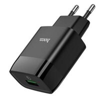 Củ sạc Hoco C72Q 18w sạc nhanh cốc cóc Dành cho điện thoại iPhone iP Huawei Samsung Oppo Realme - Hàng chính hãng - Đen