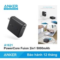 Củ sạc kiêm Pin dự phòng Anker 5000mAh Fuison 2 trong 1 - A1621 sạc 12W