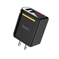 Củ sạc nhanh 2 cổng usb 2,4A Hoco C39 có đồng hồ đo dòng điện tự nhận điện và cho hiệu suất sạc phù hợp nhất - hàng chính hãng