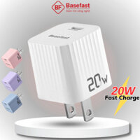 Củ sạc nhanh 20W Basefast cốc sạc type C nhỏ gọn chống quá tải nhiệt cho iP Xs max 11 12 13 14promax