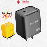 Củ sạc nhanh 20W Basefast cốc sạc Type c chất liệu cao cấp chống quá tải nhiệt cho iP samsung xiaomi