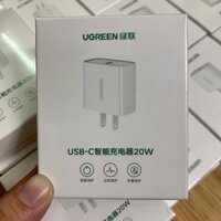 Củ sạc nhanh 20W UGREEN cổng USB-C, chống quá dòng quá nhiệt .