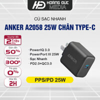 Củ sạc nhanh 25W,Anker A2058 PowerPort III USB-C,Cho Samsung S21+ S20 S10 Note 20 Note 10,Note 9 vv,Bảo Hành 18T