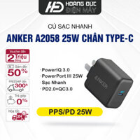 Củ sạc nhanh 25W,Anker A2058 PowerPort III USB-C,Cho Samsung S21+ S20 S10 Note 20 Note 10,Note 9 vv,Bảo Hành 18T