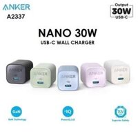 Củ sạc nhanh 30W Anker Nano Charger A2337 PIQ3.0,hỗ trợ PD PPS QC