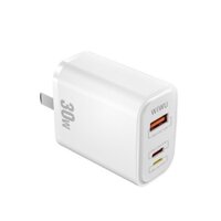 Củ sạc nhanh 30W WIWU SiC FAST CHARGER 3 IN 1 30W WI-U021 20W / 22.5W / 30W Cho IPhone , Samsung , Xiao , Huawei