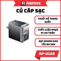 Củ Sạc Nhanh 35W Remax RP – U128 - Cổng : USB / TYPE C - Công Nghệ GaN Sạc An Toàn