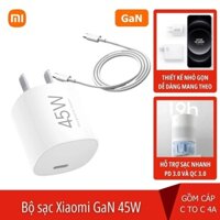 Củ sạc nhanh 45w Xiaomi GaN siêu nhỏ MDY-17-EA/Củ sạc nhanh Mi 33W Wall Charger 1A1C AD332EU/Bộ sạc GaN 33W(MDY-11-EZ)