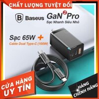 Củ Sạc Nhanh 65W Baseus GaN 2 Pro Sạc Đa Năng Cho Laptop Macbook iPad iPhone Samsung, Chân Dẹp Gập Tiện Lợi