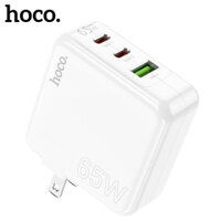 Củ sạc nhanh 65w Hoco C115 với 2 cổng Type-C va 1 cổng USB chân dẹp có thể gập gọn lại