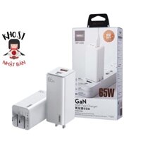 Củ sạc nhanh 65W REMAX RP-U50 tích hợp công nghệ sạc nhanh GaN