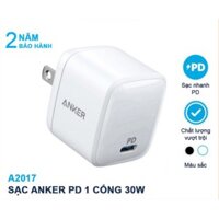 Củ Sạc nhanh ANKER A2017 30W PowerPort Atom PD mini cho iPhone iPad Samsung Oppo xiaomi IP 6 7 8 plus x xs max 11 12 Pro