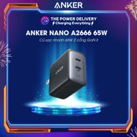 Củ sạc nhanh Anker PowerPort III 65W 2 cổng GaN II A2666 PD/PPS/QC- Hàng chính hãng – BẢO HÀNH 18 THÁNG