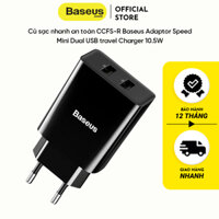 Củ sạc nhanh Baseus CCFS-R adaptor speed mini dual USB travel charger 10.5W