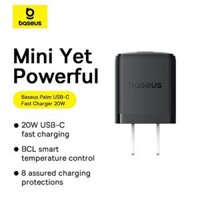 Củ Sạc Nhanh Baseus Palm 1C 20W (For iPhone/iPad/Samsung/Google Pixel)