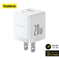 Củ Sạc Nhanh Baseus Palm C+U Charger 20W (USB + Type C Dual Port, 20W PD/QC 3.0 Multi Quick Charge Support)