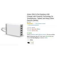 Củ Sạc nhanh cao cấp Anker 5 cổng USB (Màu Trắng) - Agiadep