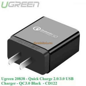 Củ sạc nhanh cổng USB Ugreen 20838 3.0 30W