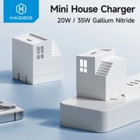 Củ sạc nhanh đa năng Hagibis 35W GaN USB C Charger Creative Fast Charger 20W QC 3.0 PD 3.0 For iPhone 16 15 14  Pro Max iPad Pro Macbook Air Samsung