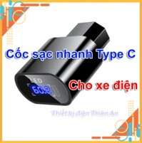 Củ Sạc Nhanh Điện Thoại Di Động Cổng Type C PD20W Cho Xe Máy Xe Đạp Điện VinFast Ludo Feliz FelizS