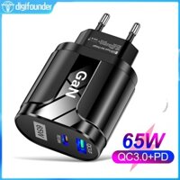Củ Sạc Nhanh DIGIFOUNDER GaN USB C QC3.0 PD USB-C Type C Cho iPhone 13 Pro Max Macbook Q9V2 Bộ sạc dự phòng