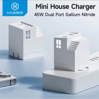 Củ sạc nhanh Hagibis 45W Mini House GaN Charge 2 USB-C, Chân Gập nhỏ gọn - Hàng chính hãng