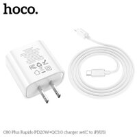 Củ Sạc Nhanh Hoco C80/C80 Plus 20w cho iP sạc siêu nhanh