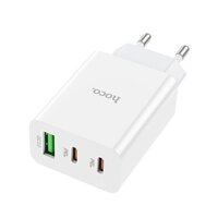 Củ sạc nhanh Hoco C99A PD20W/18W gồm 1 cổng USB và 2 cổng Type-C - Chính hãng