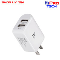 Củ sạc nhanh hoco UH204 ra 2 cổng sạc USB CHÍNH HÃNG bảo hành 12 tháng | Củ sạc bền, đẹp