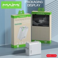 Củ sạc nhanh Maimi C109 65W Quick Charge 3.0 - 1 cổng USB và 2 cổng Type-C - Sạc nhanh