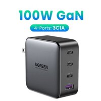 Củ sạc nhanh Ổ Cắm Điện 4 Cổng 100W  3C-1A Cho LaptopproAir Xiaomi pad 5/5pro13 cao cấp, bảo hành 18 Tháng