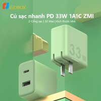 Củ sạc nhanh PD 33W 1A1C ZMI, Hỗ trợ sạc iPhone 13 / 12, iPad, điện thoại Android