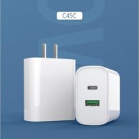 Củ sạc nhanh PD18W + QC3.0 JOWAY C45C cho iPhone Samsung iPad Pro Macbook